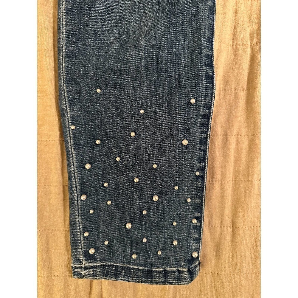 THALIA Sodi Faux Pearl Ankle  Skinny Jeans - Picture 6 of 12